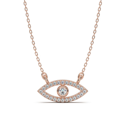 Rose Gold Evil Eye Pendant
