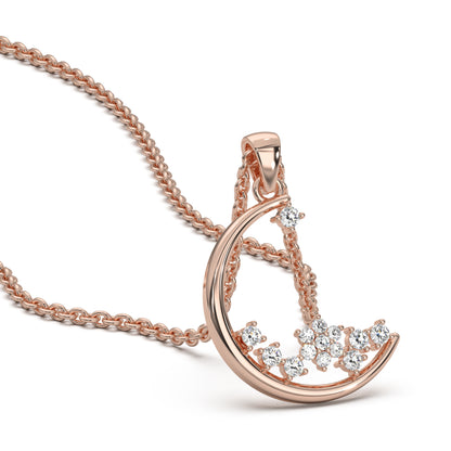 Rose Gold Constellation Of Stars  Pendant