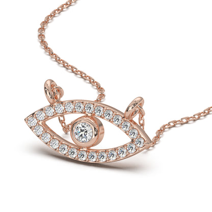 Rose Gold Evil Eye Pendant