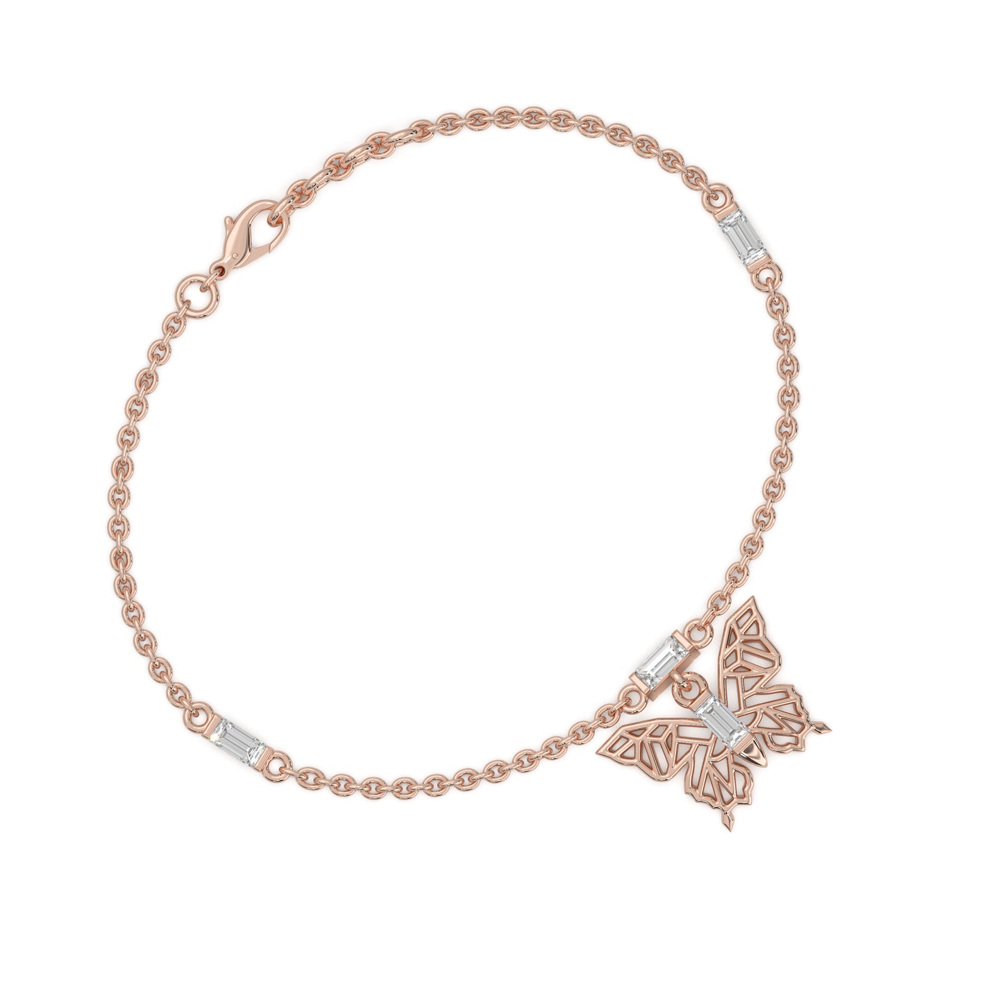 Butterfly charm bracelet