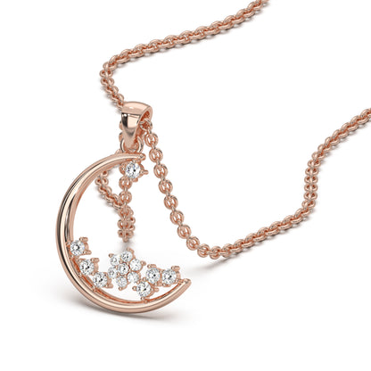 Rose Gold Constellation Of Stars  Pendant