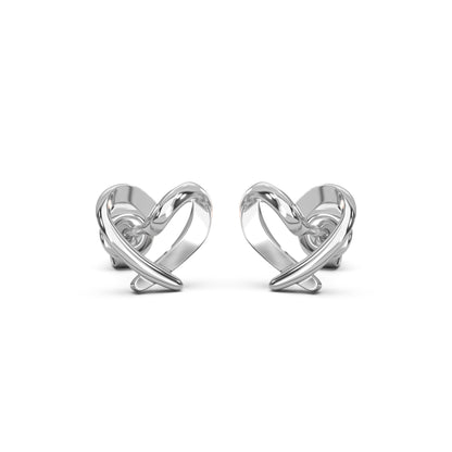 HOLLOW HEART STUDS