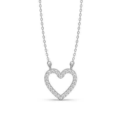 SILVER ROMANCE HEART PENDANT