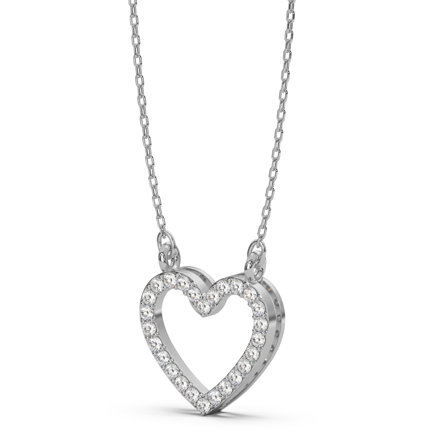 SILVER ROMANCE HEART PENDANT