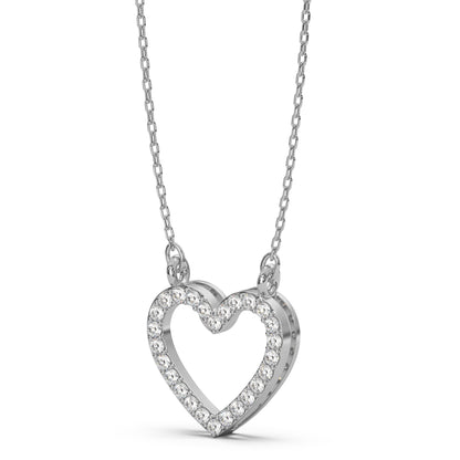 SILVER ROMANCE HEART PENDANT
