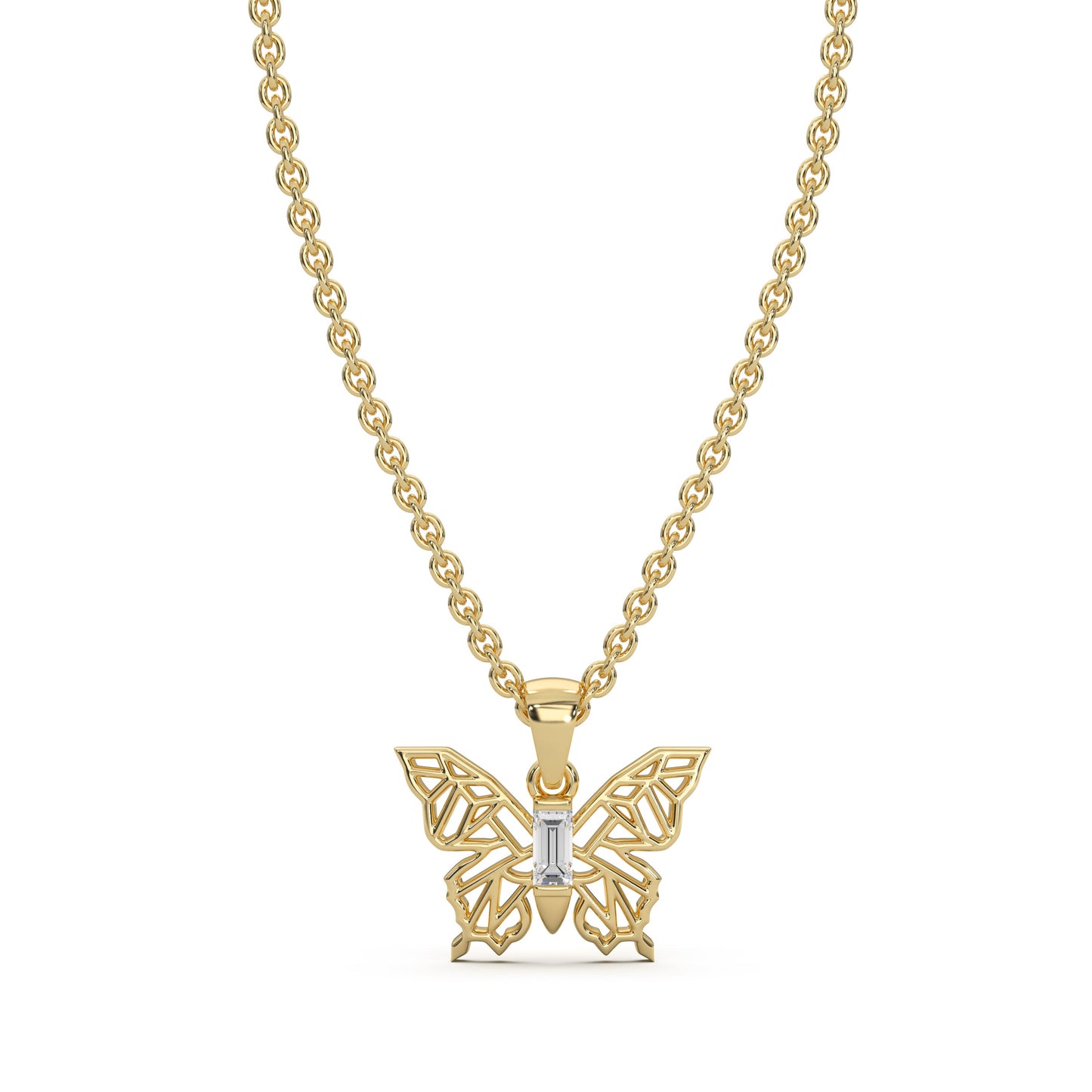 Butterfly Baguette Pendant