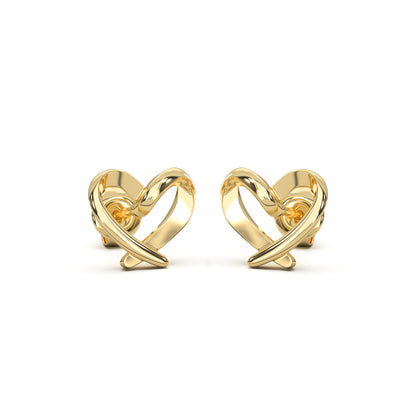 HOLLOW HEART STUDS