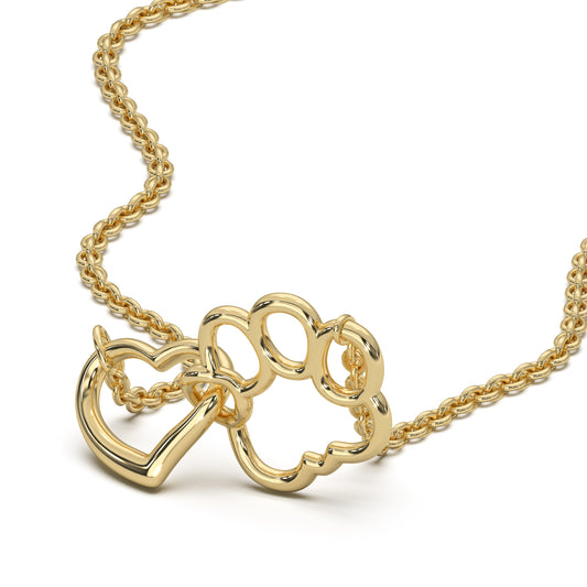 Heart In A Paw Pendant