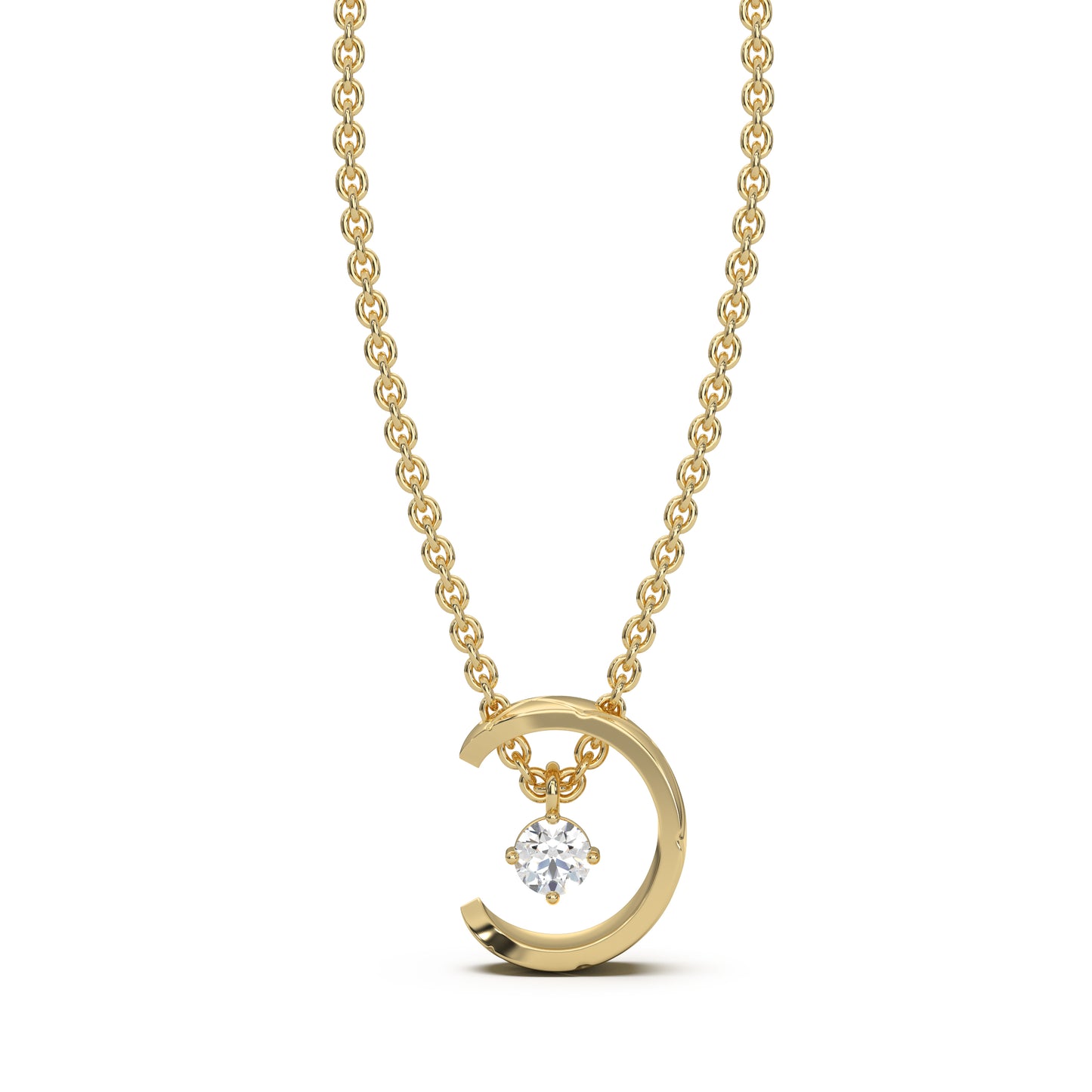 Golden Love And Stars Pendant