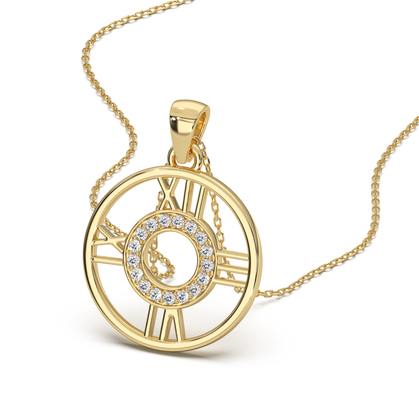 The Golden Clock Pendant