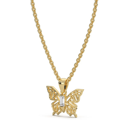 Butterfly Baguette Pendant