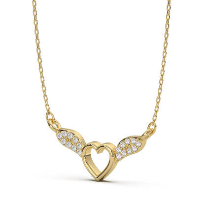 Guiding Angel Golden Silver Pendant