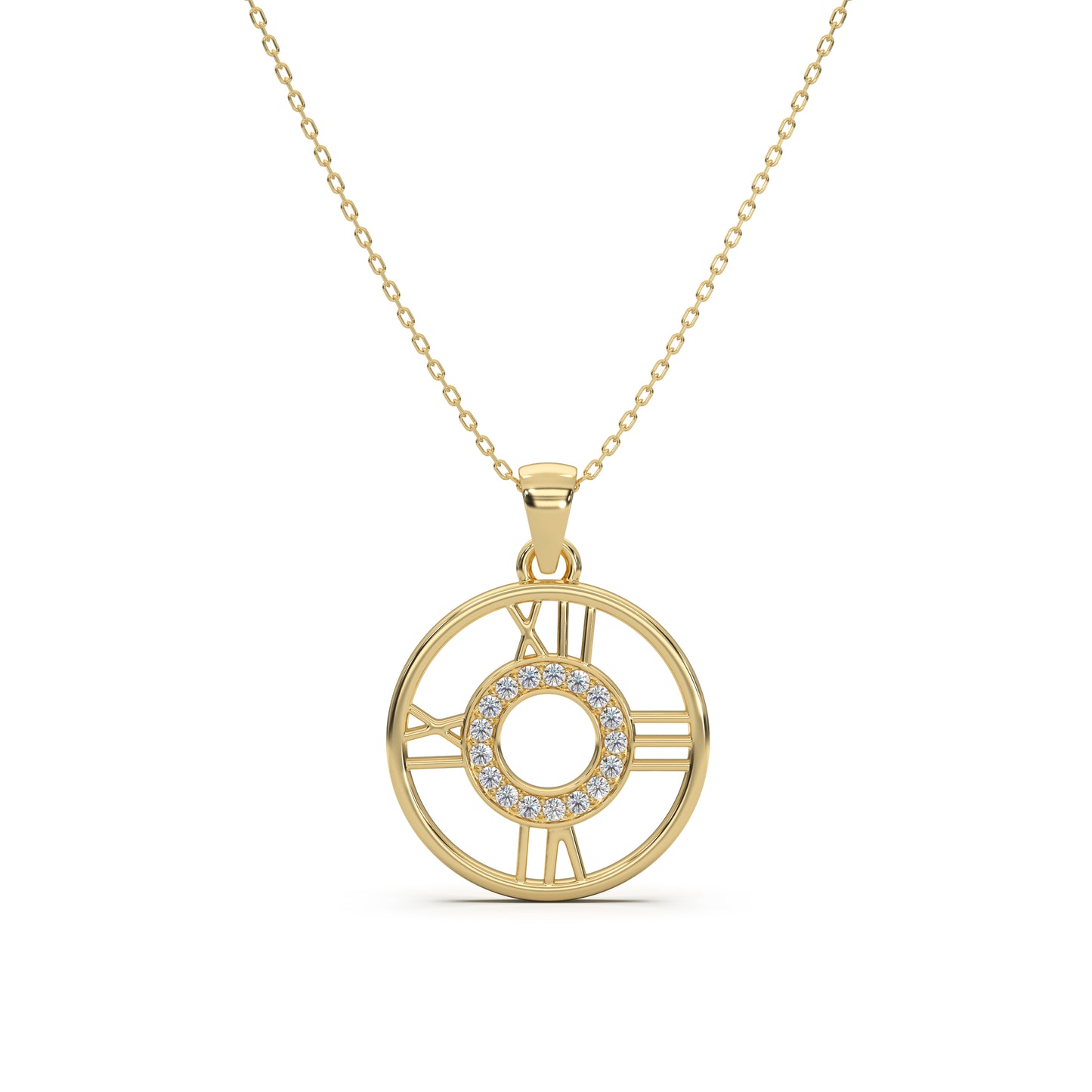 The Golden Clock Pendant