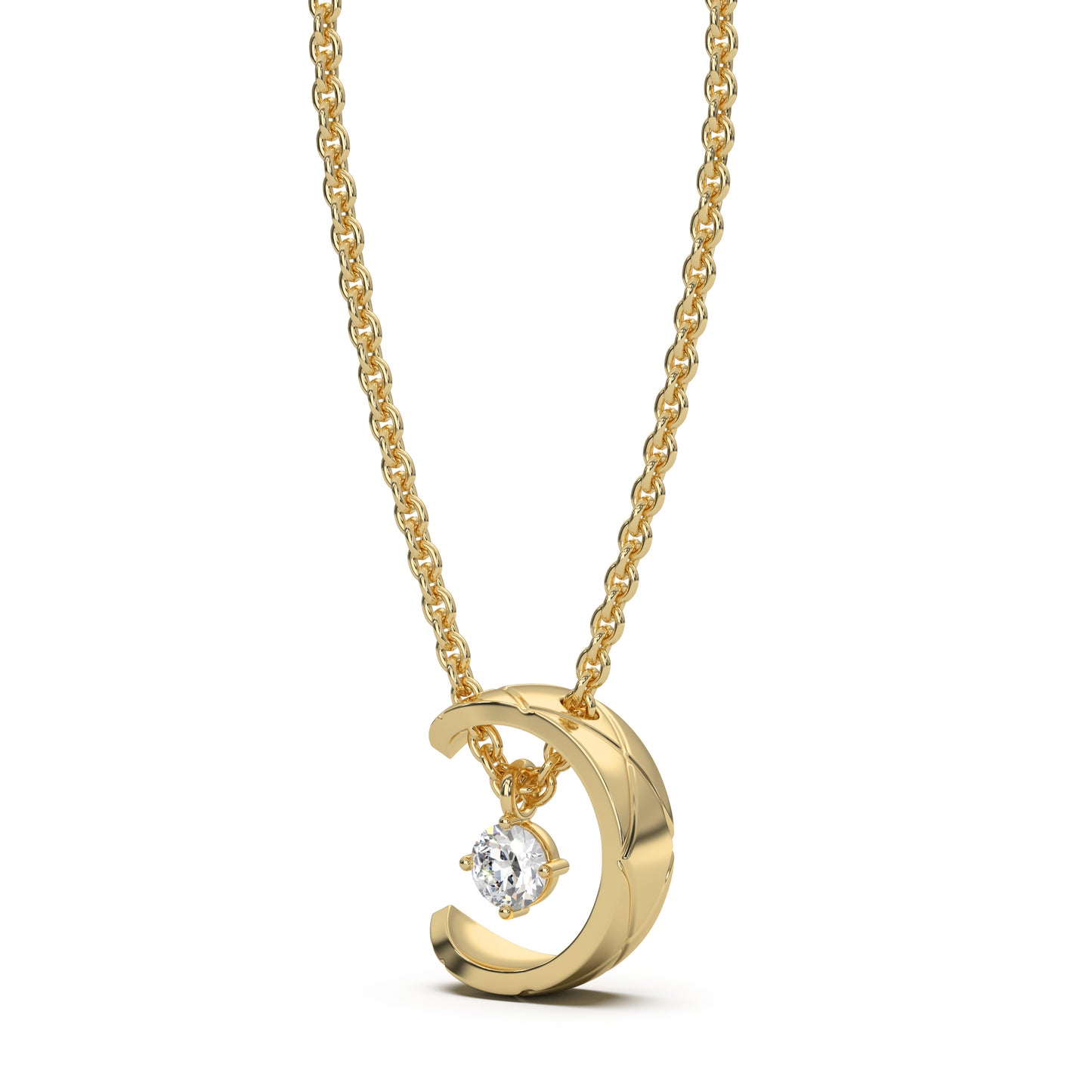 Golden Love And Stars Pendant