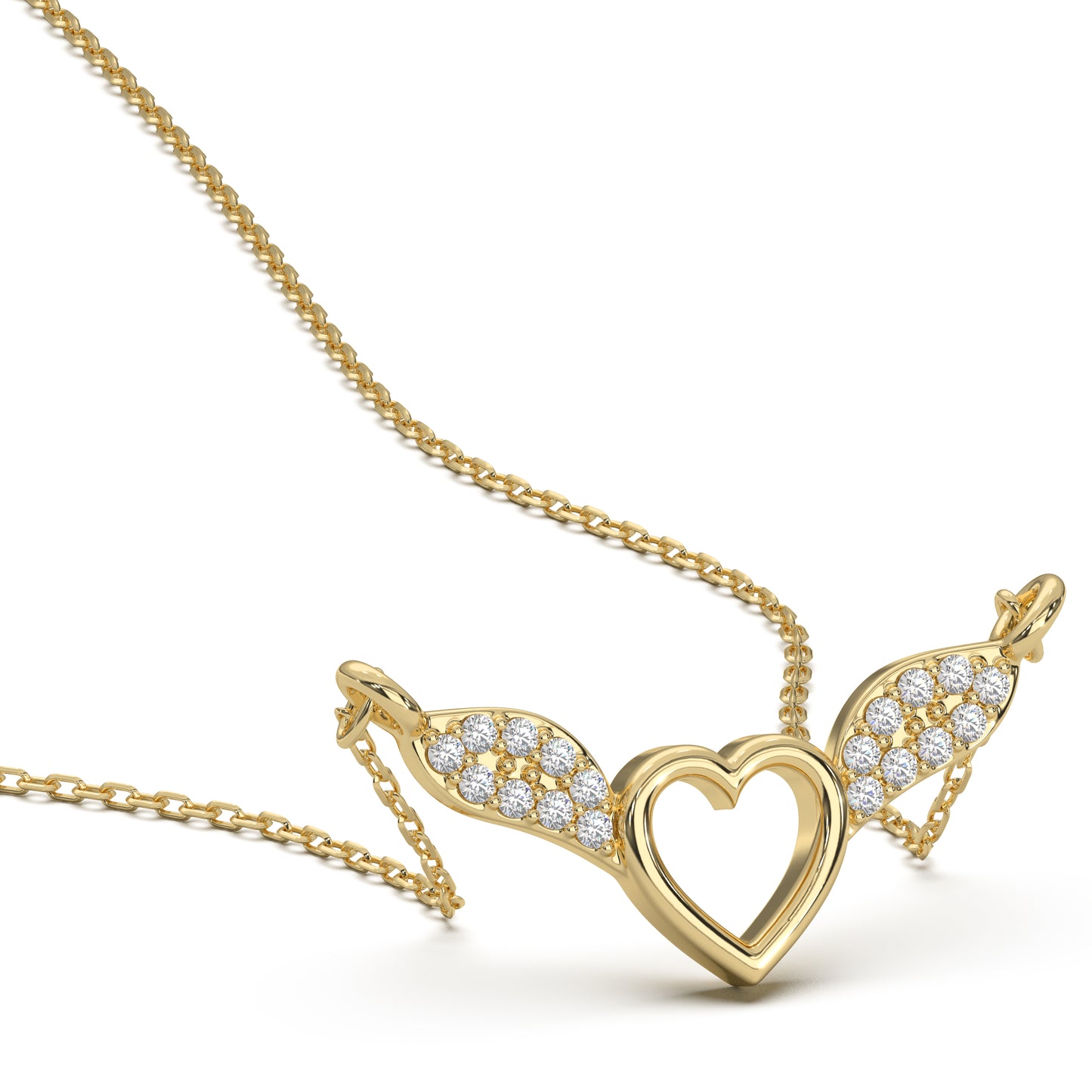 Guiding Angel Golden Silver Pendant