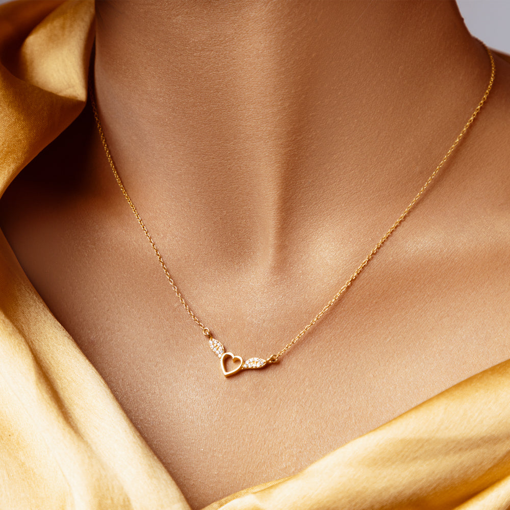 Guiding Angel Golden Silver Pendant