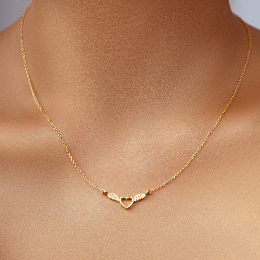 Guiding Angel Golden Silver Pendant