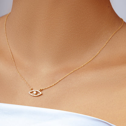 Rose Gold Evil Eye Pendant