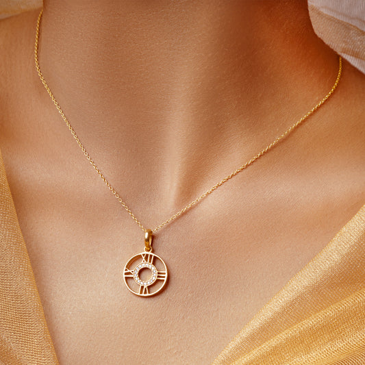 The Golden Clock Pendant