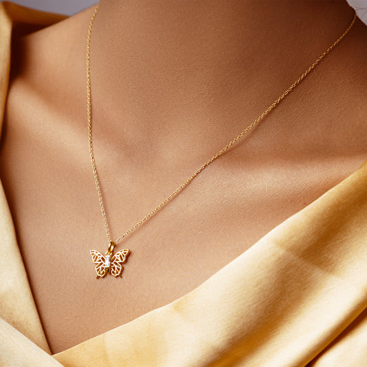 Butterfly Baguette Pendant