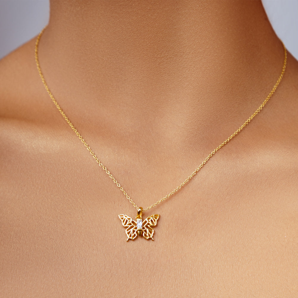 Butterfly Baguette Pendant