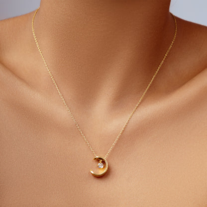 Golden Love And Stars Pendant
