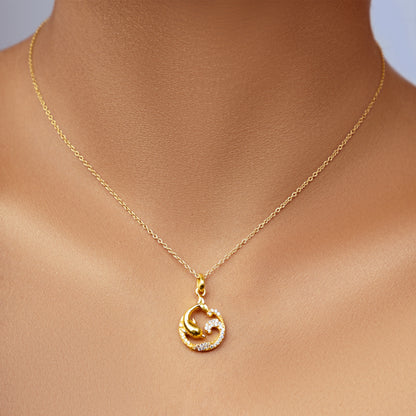 Golden Love From Dolphine Pendant