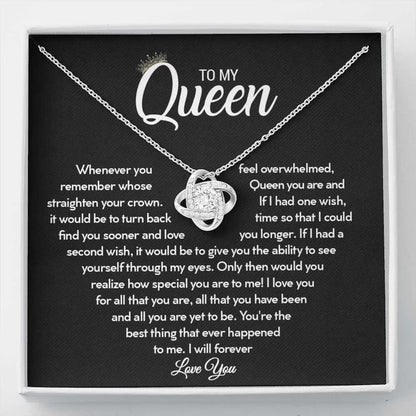 To My Queen Love Knot Necklace