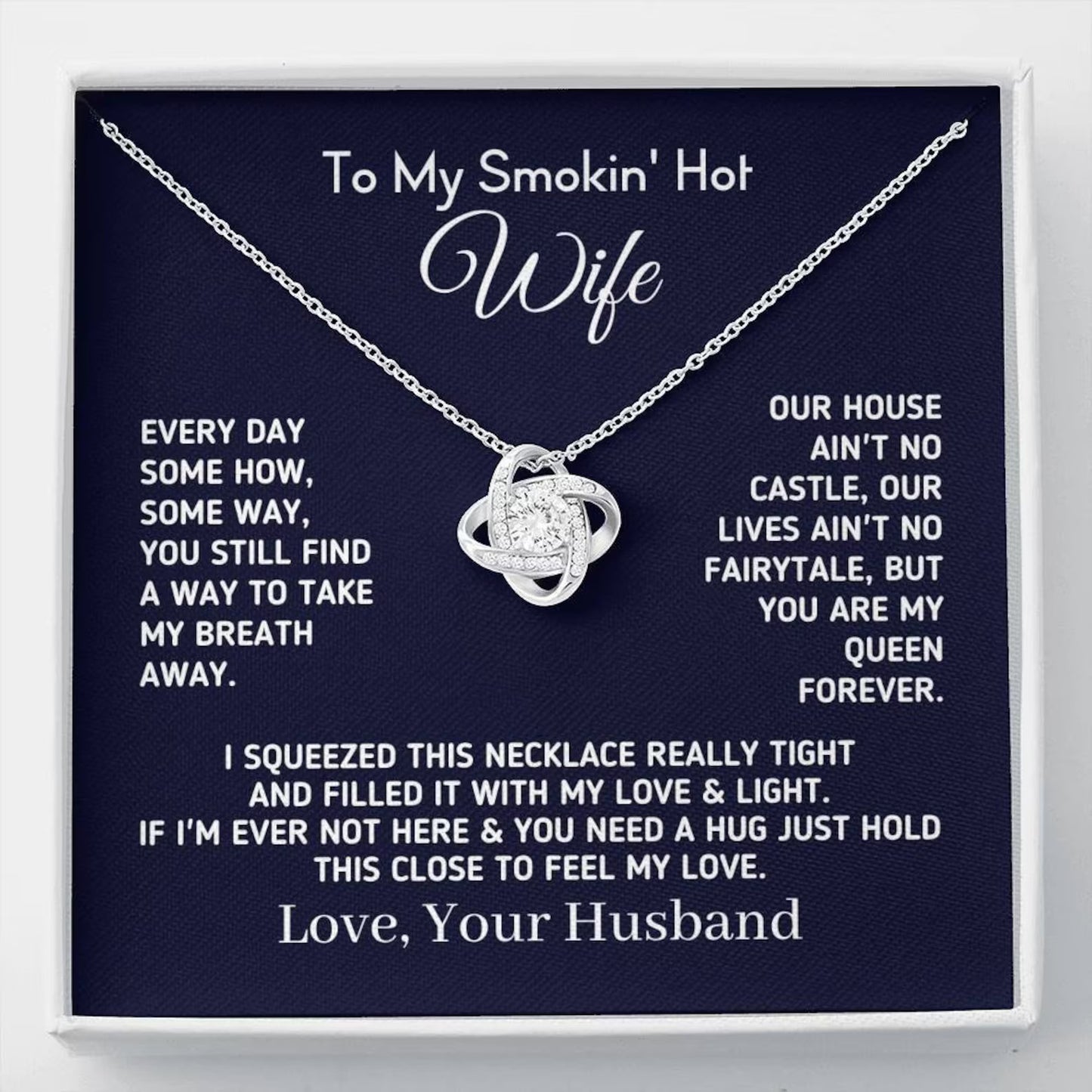 Gift for Smokin Hot Wife "My Queen Forever" - Wife Birthday, Wedding Anniversary Gift