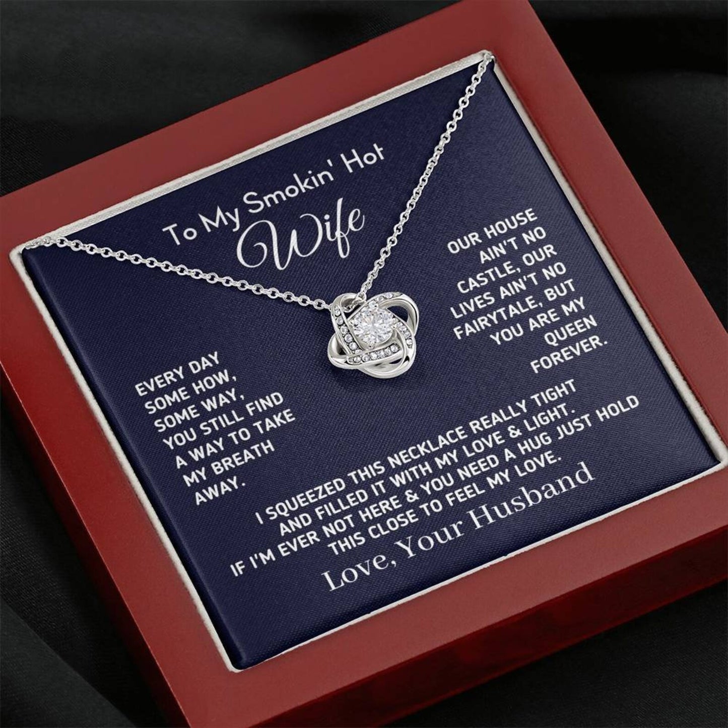 Gift for Smokin Hot Wife "My Queen Forever" - Wife Birthday, Wedding Anniversary Gift