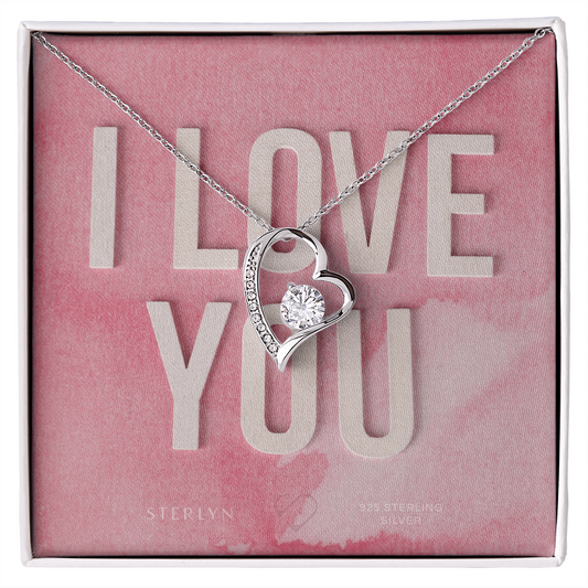 Say it with Sparkle! Comes with a bold “I LOVE YOU” And love forever pendent
