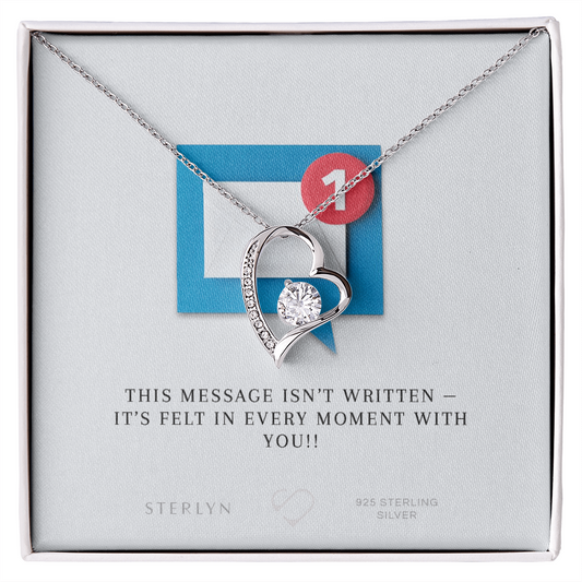 When Words Fall Short, Love Speaks Louder. Comes With A Touching Message: “This message isn’t written — it’s felt in every moment with you!!” With Love Forever Pendent.