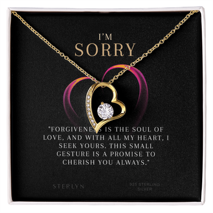 To Say Sorry - Forgiveness Is The Soul Of Love,Forever Love Pendant