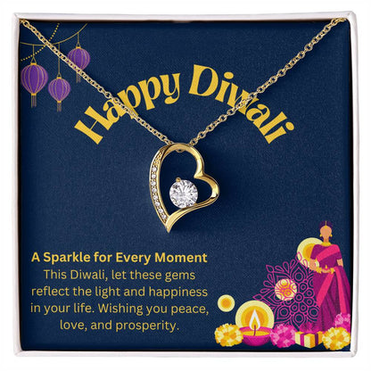 Diwali Wishes Gift: A Timeless Gift to Celebrate Light and Love - 925 sterling Silver Forever love Necklace