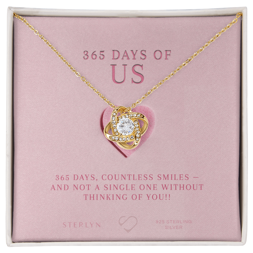 365 days, countless smiles,Love Knot Pendant