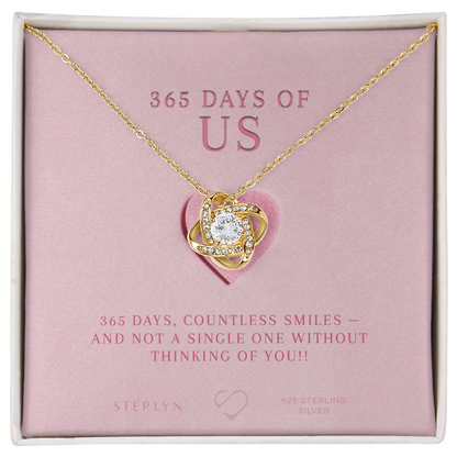 365 days, countless smiles,Love Knot Pendant