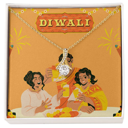 Besties Diwali Gift: A Timeless Gift to Celebrate Light and Love - 925 sterling Silver Alluring Beauty Necklace