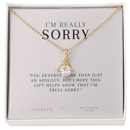 I’m Really Sorry Gift Card , You Deserve More Than Just An Apology,Alluring Beauty Pendant