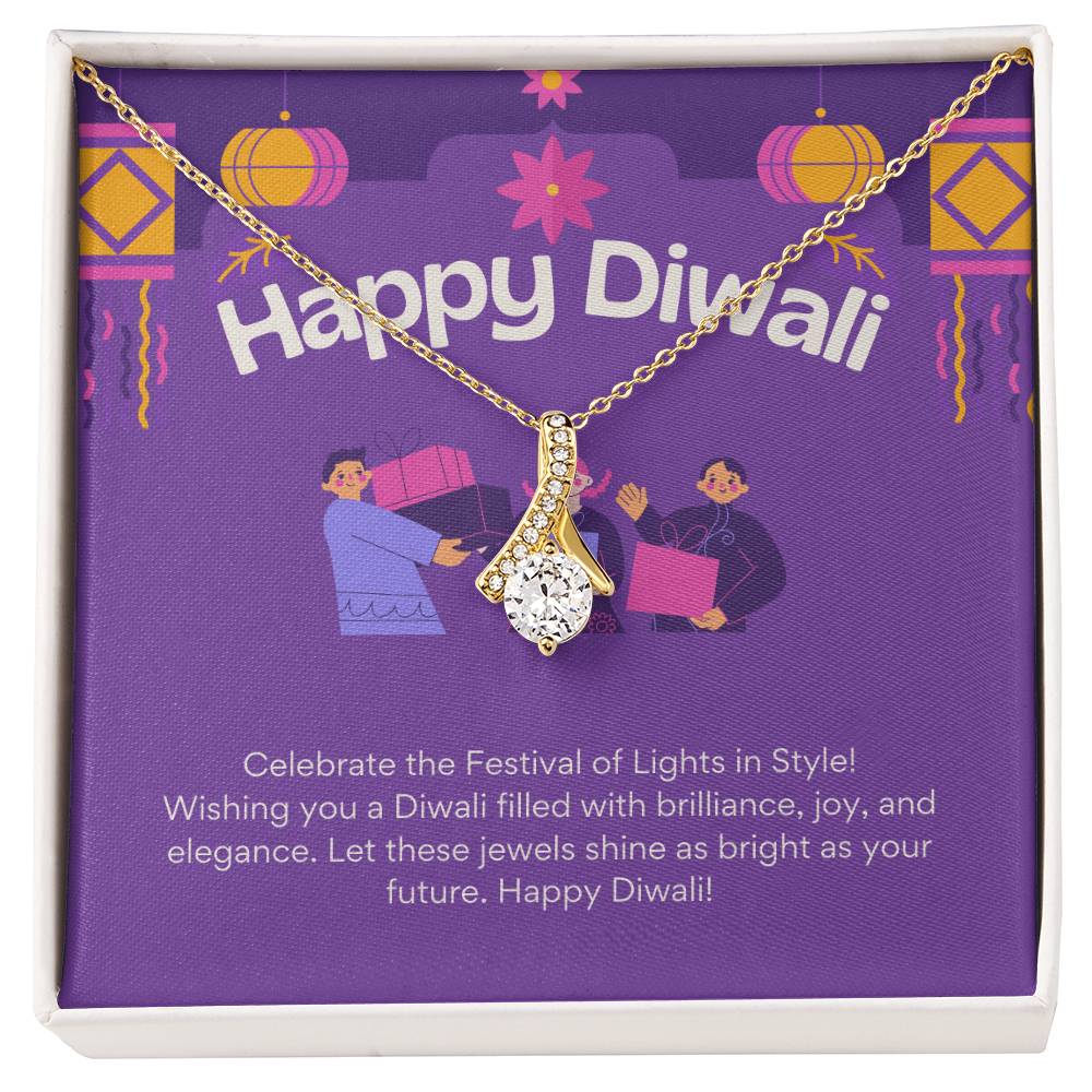 Diwali Wishes Gift: A Timeless Gift to Celebrate Light and Love - 925 sterling Silver Alluring Beauty Necklace