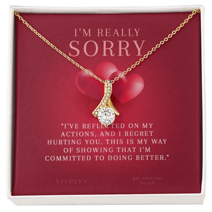 I'am Really Sorry Gift For Her - I've Reflected On My Action,Alluring Beauty Pendant