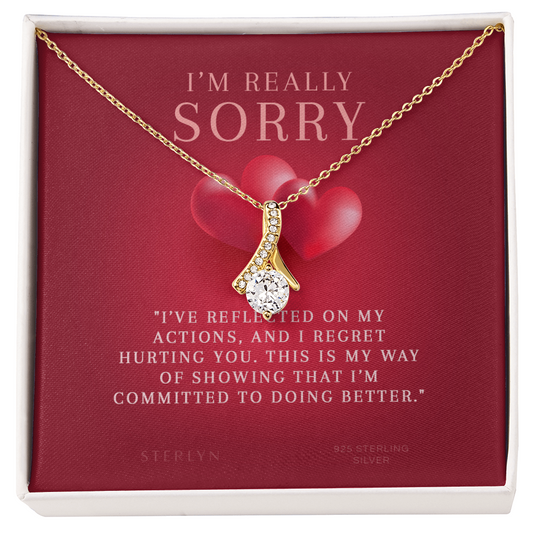 I'am Really Sorry Gift For Her - I've Reflected On My Action,Alluring Beauty Pendant