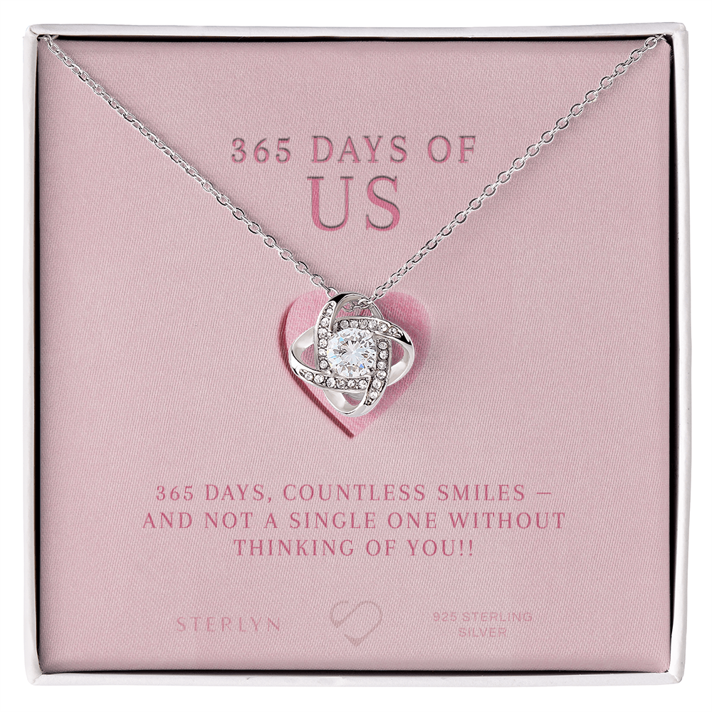 365 days, countless smiles,Love Knot Pendant