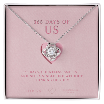 365 days, countless smiles,Love Knot Pendant