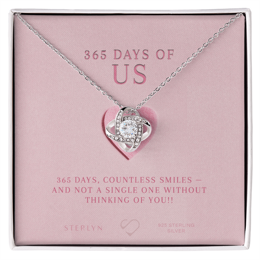 365 days, countless smiles,Love Knot Pendant