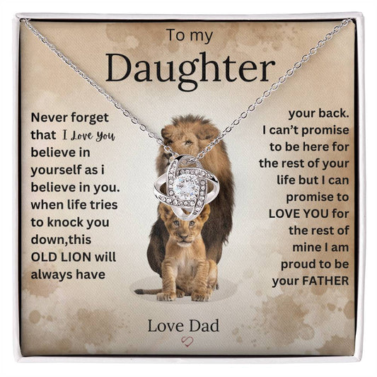 To My Lionhearted Daughter: Romance Weaver Necklace