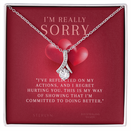 I'am Really Sorry Gift For Her - I've Reflected On My Action,Alluring Beauty Pendant