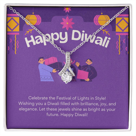 Diwali Wishes Gift: A Timeless Gift to Celebrate Light and Love - 925 sterling Silver Alluring Beauty Necklace