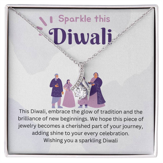 Diwali Wishes Gift: A Timeless Gift to Celebrate Light and Love - 925 sterling Silver Alluring Beauty Necklace