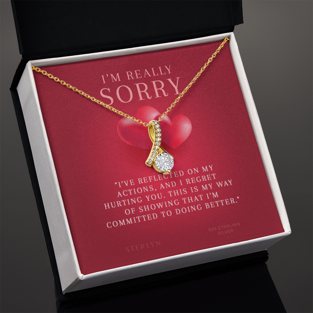 I'am Really Sorry Gift For Her - I've Reflected On My Action,Alluring Beauty Pendant
