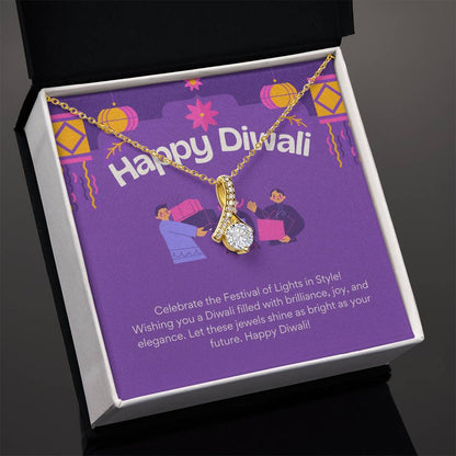 Diwali Wishes Gift: A Timeless Gift to Celebrate Light and Love - 925 sterling Silver Alluring Beauty Necklace